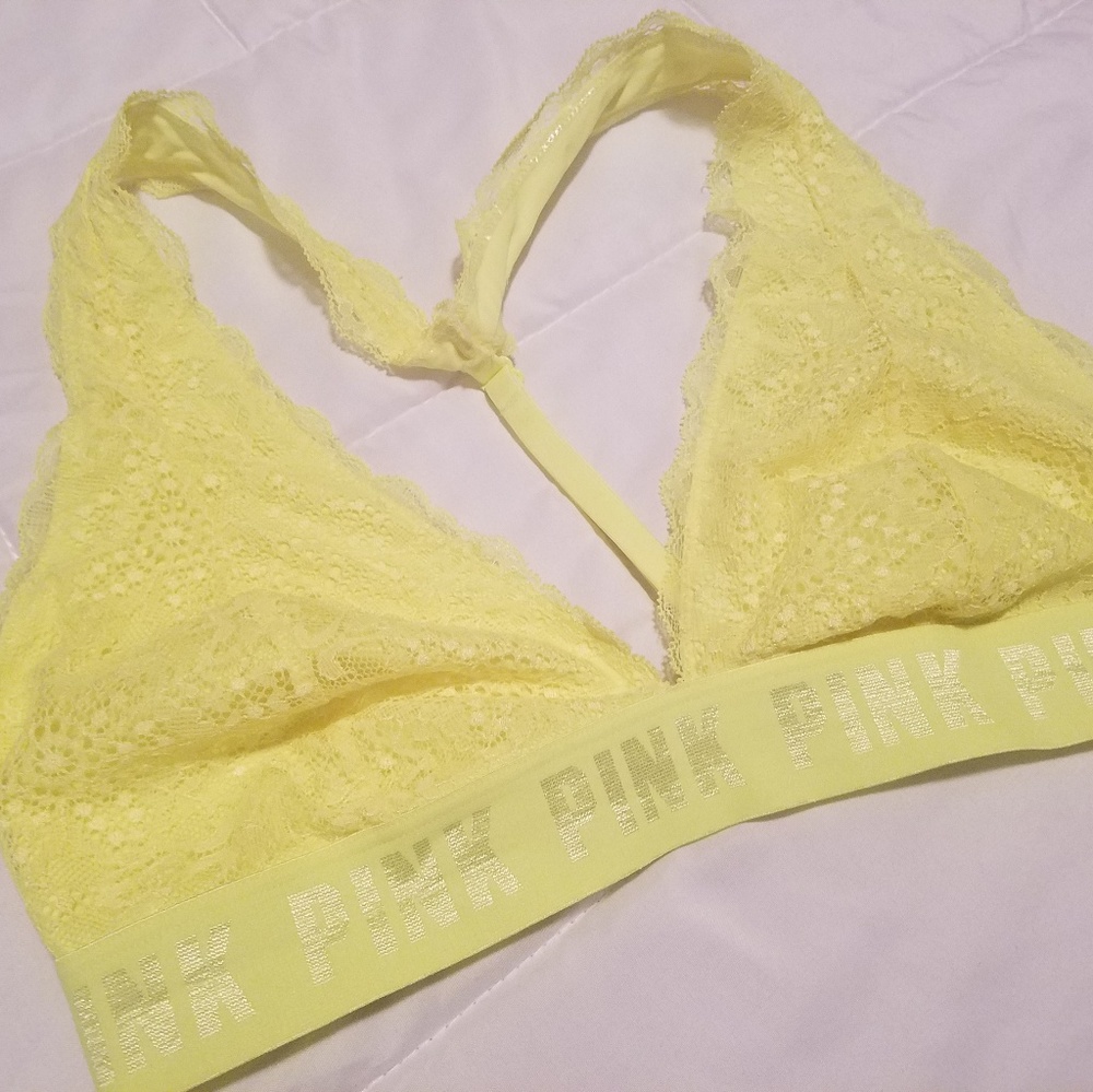 PINK Victoria's Secret Lace Halter Bralette